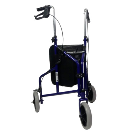 Rollators Delta ar 3 riteņiem un somu, svara izturība 125kg