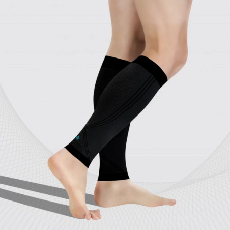 Kompresijas zeķes bez pēdas daļas, krāsa melna, kompresija 18-21 mmHg, augums 158-170cm