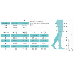 Kompresijas zeķes bez pēdas daļas, krāsa melna/pelēka, kompresija 18-21 mmHg, augums 158-170cm