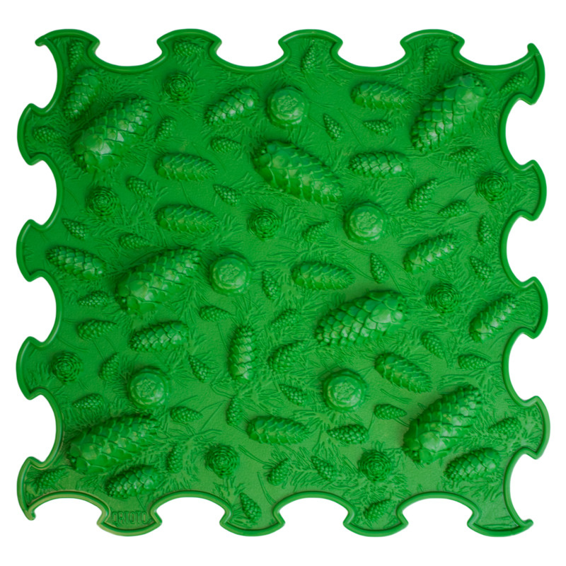 Paklājs ORTOTO Puzzle Mat Pinecones, krāsa zaļa, 30x30cm