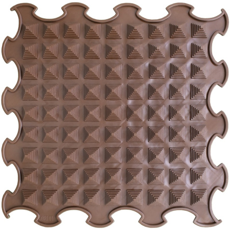 Paklājs ORTOTO Puzzle Mat Little Pyramids, krāsa tumša šokolāde, 30x30cm