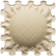 Paklājs ORTOTO Puzzle Mat Shining Sun, krāsa piena balta, 30x30cm